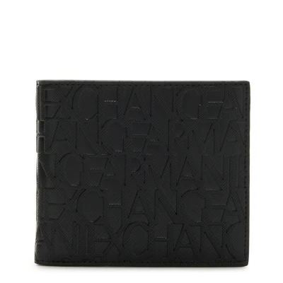 Image of Armani Exchange Bifold Credit CARD Unisex Wallet, Size: One Size, Nero/black