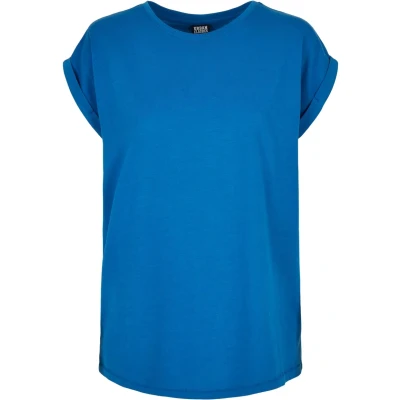 Image of Urban Classics Extended Shoulder Basic Tshirt, Women&#039;s, Size: XS, Sporty blue