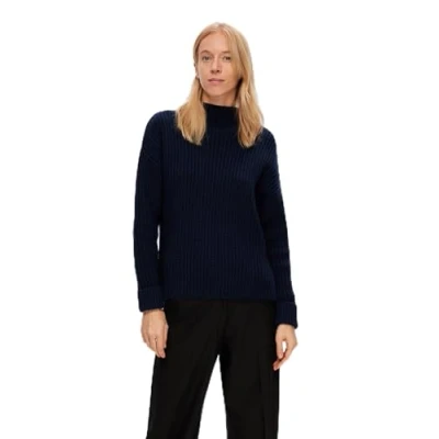 Image of Selected Femme Slfselma Jumper, Women&#039;s, Size: 12, Dark sapphire