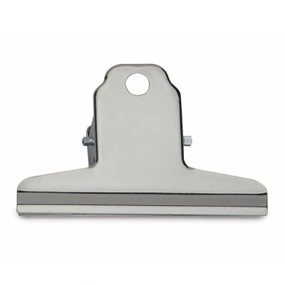 Image of MAUL MAULbasic Metal Paper Clip Vintage Clamp with Wide Locking 7.5 cm and Width 2.5 Gadget for Household, Kitchen Office Suitable DIY Projects Silver