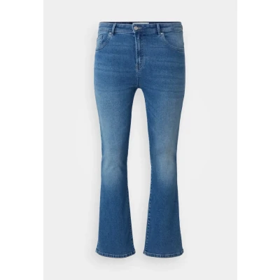 Image of ONLY Carmakoma Carsally Flared Jeans Medium blue, Women&#039;s, Size: 14x32, blue