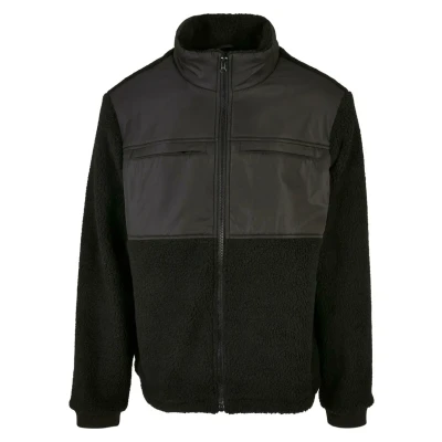 Image of Urban Classics Men&#039;s Patched Sherpa Jacket, black, L