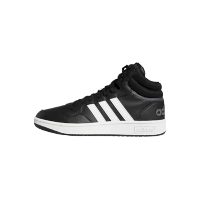 Image of adidas Men&#039;s Hoops 3.0 Mid Lifestyle Basketball Classic Vintage Shoes Shoes, Ftwr White Legend Ink Vivid Red, 7.5 UK