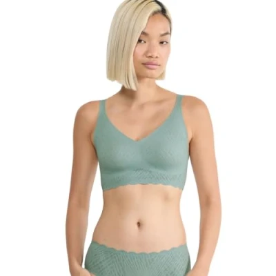 Image of Sloggi FEEL Bliss Bralette Pushup bra, Women&#039;s, Size: Medium, Misty turquoise