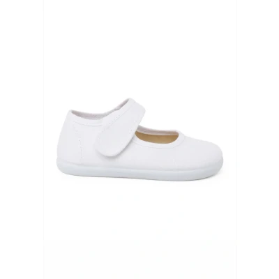 Image of Pisamonas Barefoot Fine Linen Mary Janes Size 8.5 Color White