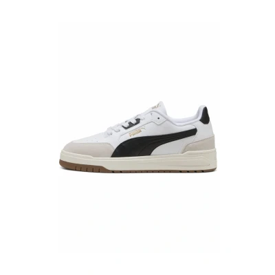 Image of Puma Shuffle Downtown Trainers, Size: 8, White/black/vapor gray shoes
