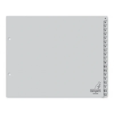 Image of Kangaro Index Letter Folder PP 120 Micron 2 Piece Grey
