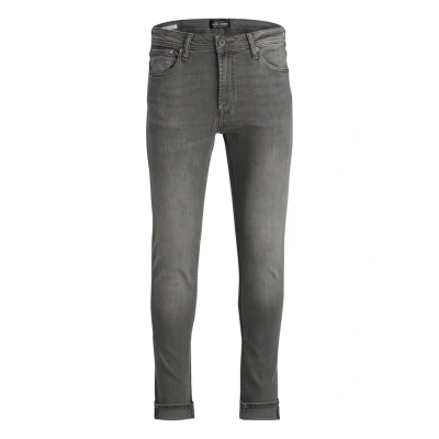 Image of JACK &amp; JONES Mens Black Skinny Fit Jeans Smart Casual Stretch Denim Pants for Men, 28 Waist to 36 Waist, Grey (Grey Denim) 00,