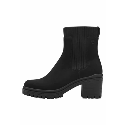 Image of s.Oliver Damen Chelsea Boots mit Blockabsatz Vegan, Schwarz (Black), 38 EU