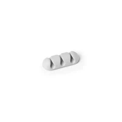 Image of Durable CAVOLINE Cable Management Clips Pack of 2 Grey Self Adhesive for 3 Cables Ideal Quick and Easy Wire Extreme Holding USB Charging Cables, etc.