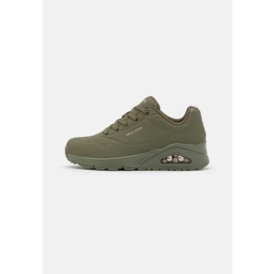 Image of Skechers Kid&#039;s UNO Stand On Air Trainers, Olive Durabuck, 5 UK