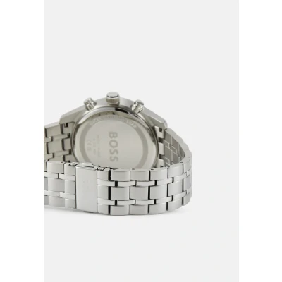 Image of BOSS Skytraveller Watch silvercoloured/black, Men&#039;s, Size: One Size, Silver coloured/black