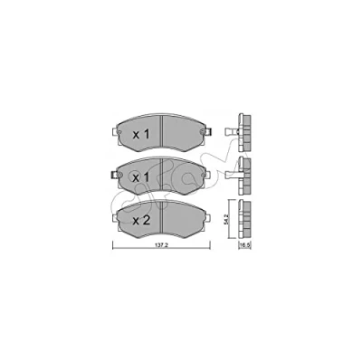 Image of brake Pad Set, disc CIFAM 822 518 0