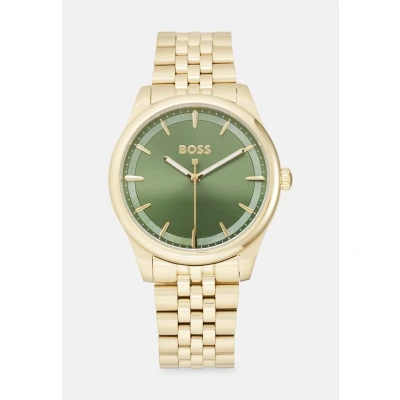 Image of BOSS Graceful Watch goldcoloured/green, Women&#039;s, Size: One Size, Gold coloured/green