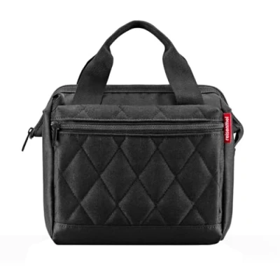 Image of reisenthel Allrounder Cross Small Crossbody Bag with Removable and Adjustable Shoulder Strap Made of Water Repellent Material, Rhombus Black, One Size, Sport
