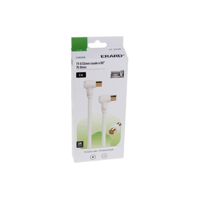 Image of Erard tv cord 9.52mm angled at 90 m/f + adapter 9 2m 724499