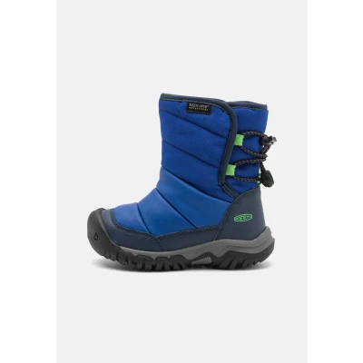 Image of Keen Puffrider WP Unisex Winter boots for kids, Size: 9k, Blue Leather and textile
