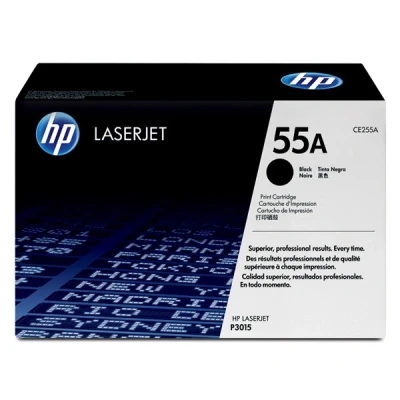 Image of HP CE255A 55A Original LaserJet Toner Cartridge, Black, Single Pack