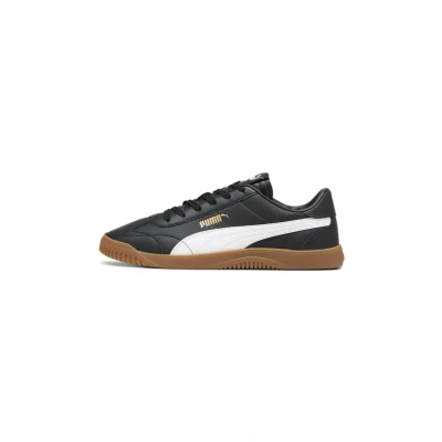 Image of Puma CLUB 5V5 Unisex Trainers, Size: 5.5, Black white gold Leather/synthetics