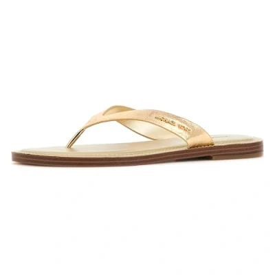 Image of Michael Kors KOKO Tbar sandals, Women&#039;s, Size: 5, Pale gold Leather