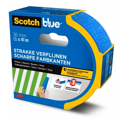 Image of ScotchBlue Painter&#039;s Masking Tape for Sharp Lines, 36 mm x 41 m, Extremely Precise Scotch Painting Work, Tape/Masking Paper Made from PEFC Controlled Sources
