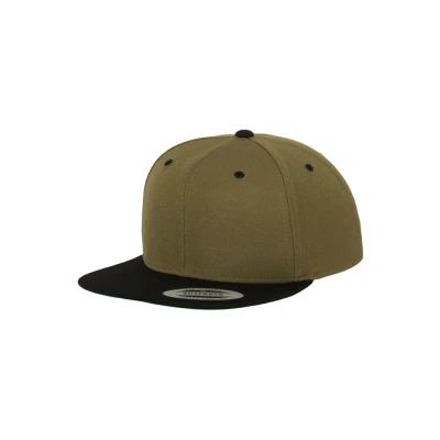Image of Flexfit Classic Snapback 2TONE Cap, Size: One Size, Olive/black