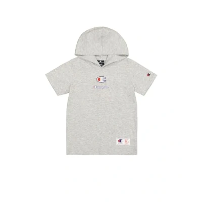 Image of Champion Retro Sport Hooded Crewneck Unisex Print Tshirt for kids, Size: 3 4y, Noxm
