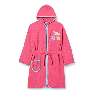 Image of Playshoes Flamingo Dressing gown for kids, Size: 11 12y, Pink