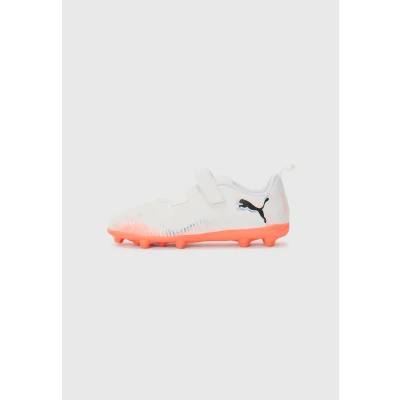Image of Puma Future 8 PLAY Unisex Football boots turf for kids, Size: 2.5, White/black/glowing red shoes