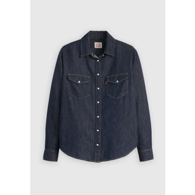 Image of Levi&#039;s Iconic Western Buttondown blouse, Women&#039;s, Size: Small, Today&#039;s news linen+ denim