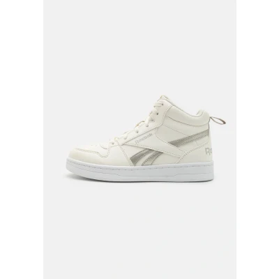 Image of Reebok Classic Royal Prime MID 2.0 Unisex Trainers for kids, Size: 11K, Chalk/footwear white/flint grey metallic High quality imitation leather