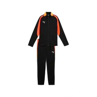 Image of Puma Individualliga Unisex SET Tracksuit for kids, Size: 10y (9 10y), Black/heat fire