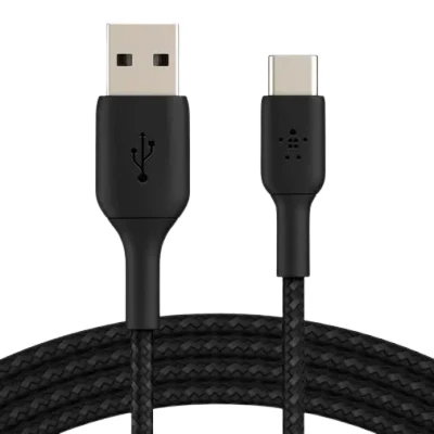 Image of Belkin Boost Charge USB C Braided Cable 1 Meter Black