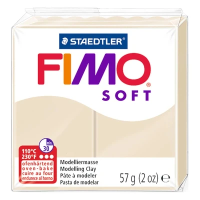 Image of STAEDTLER 8020 70 FIMO Soft Oven Hardening Polymer Modelling Clay Sahara (1 x 57g Block)