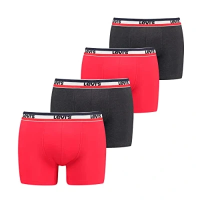 Image of Levi&#039;s Men&#039;s Boxer (Pack of 4), Red/Black, XL