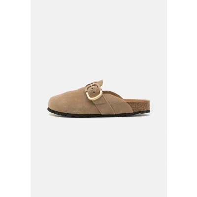 Image of Tamaris Damen Clog Leder; TAUPE, EU 36