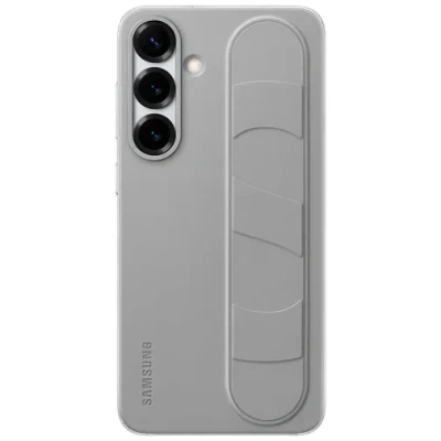 Image of Samsung Standing Grip Silicone Back Cover Grey Galaxy S25+