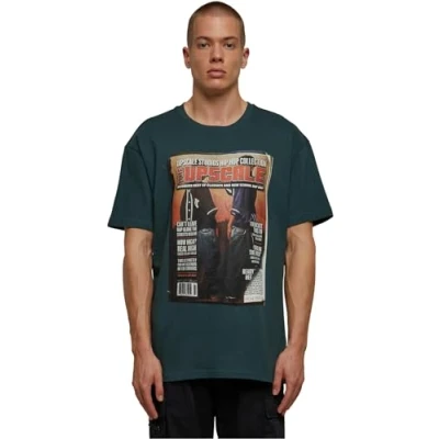 Image of Upscale by Mister Tee Unisex Magazine Print Tshirt, Size: 3XL, Bottlegreen