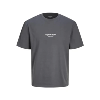 Image of Jack &amp; Jones Jorvesterbro TEE Basic Tshirt, Men&#039;s, Size: XXL, Iron gate