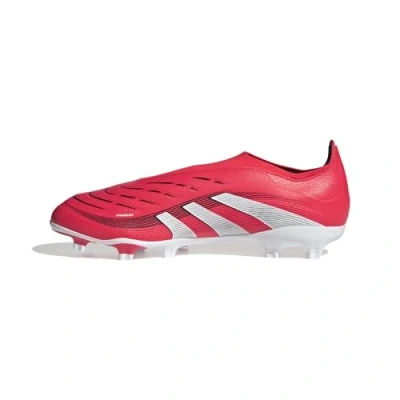 Image of adidas Performance Predator League Laceless FG/MG Moulded stud football boots, Men&#039;s, Size: 8.5, Lucid red/footwear white/core black