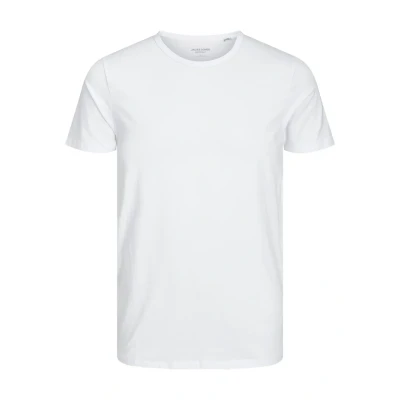 Image of JACK &amp; JONES Men&#039;s Jjebasic O Neck Tee S/S Noos T Shirt, White (Optical White), XS