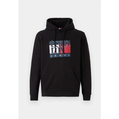 Image of Tommy Jeans REG FLAG Sweatshirt, Men&#039;s, Size: 34, Black