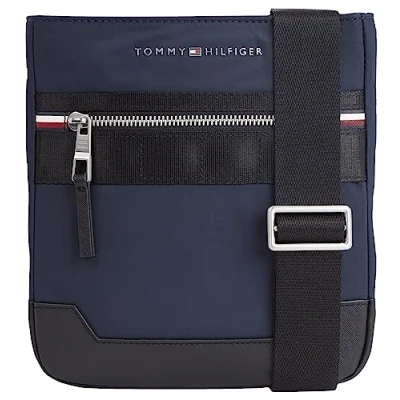 Image of Tommy Hilfiger Men Shoulder Bag Elevated Nylon Small, Multicolor (Space Blue), One Size, Blue Size