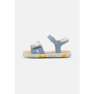 Image of Geox Haiti GIRL Sandals for kids, Size: 7K, Light avio/white Pu