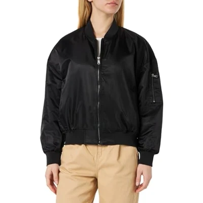 Image of ONLY Onldina Bomber Jacket, Women&#039;s, Size: XS, Black