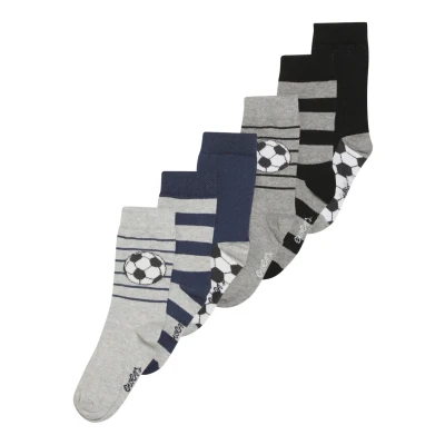 Image of Ewers Fussball Ringel 6 PACK Socks for kids, Size: 8.5, Schwarz/tinte