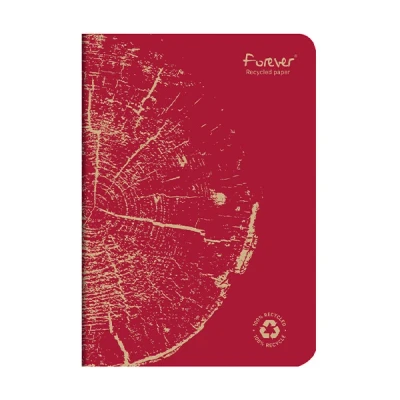 Image of Clairefontaine 684863C FOREVER premium quilted notebook 14.8x21cm 90g recycled 96p lined brick red