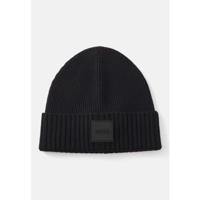Image of BOSS Flavio Unisex Beanie, Size: One Size, Dark blue