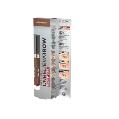 Image of L&#039;Oreal Paris UnbelievaBrow Long Lasting Eyebrow Gel, Smudge Proof, Transfer Waterproof, 6.32 AUBURN And 104 Chatain