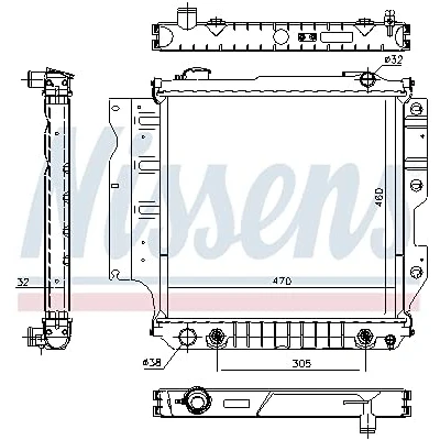 Image of Radiator, engine cooling NISSENS 60993